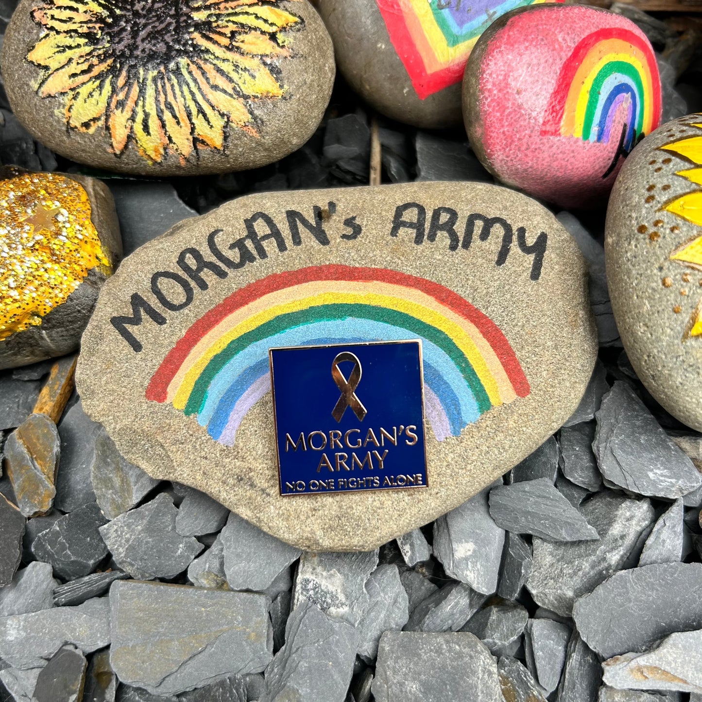 Morgan's Army Square Enamel Badge
