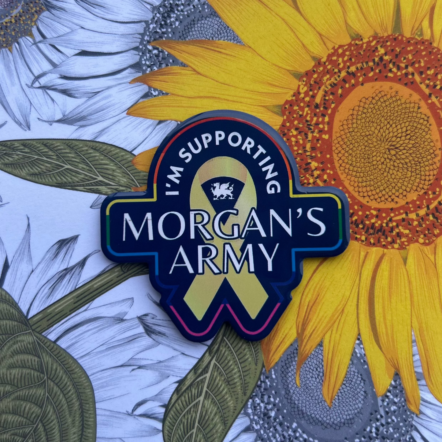 a colourful morgans army magnet